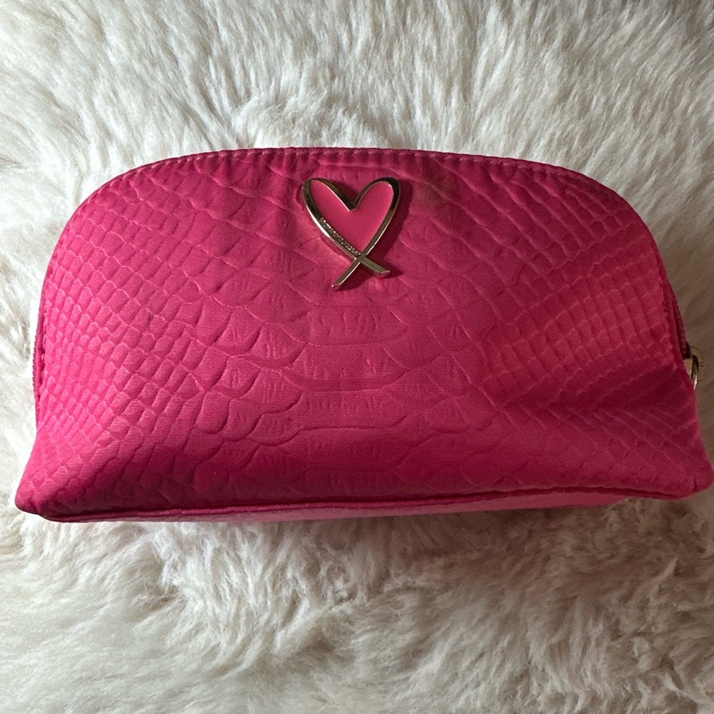 Victoria's Secret Fuchsia Heart Cosmetic Case